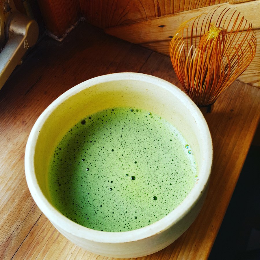 a cup of tea matcha